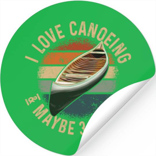 Canoe Canoeing Vintage Retro I Stickers