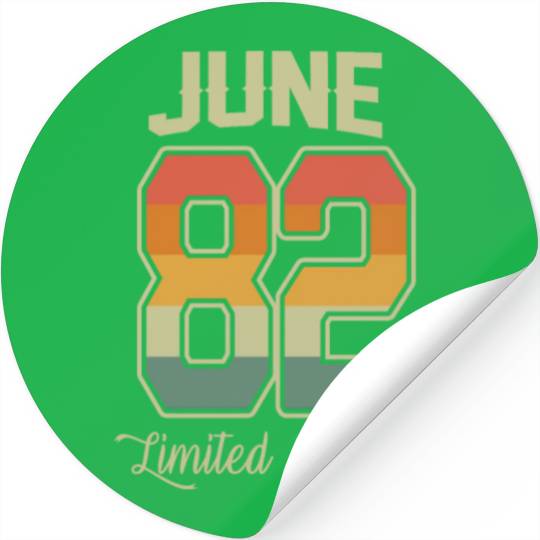 Vintage 40th Birthday June 1982 Sports Gift Stickers