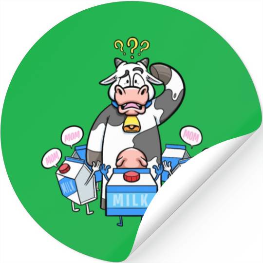 Milk Cartons Call Cow Mom Milk Farmer Cow Stickers