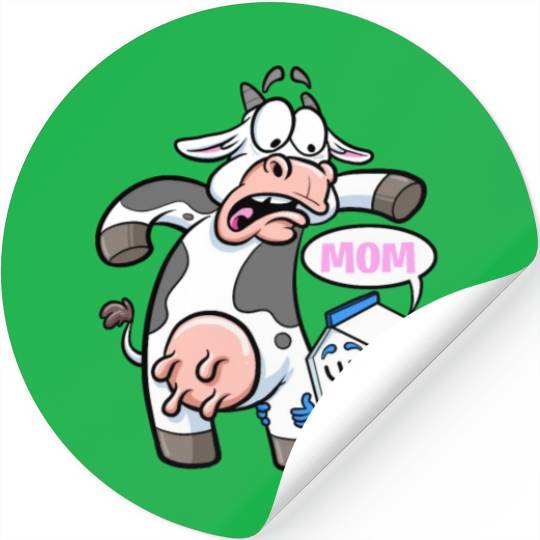 Milk Cartons Call Cow Mom Milk Farmer Cow Stickers