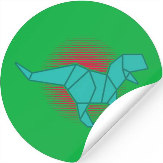 Origami Dinosaur Lover Origami Master Paper Folder Stickers