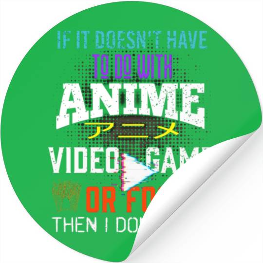Anime Lover Video Games Gamer Foody Otaku Funny Ga Stickers