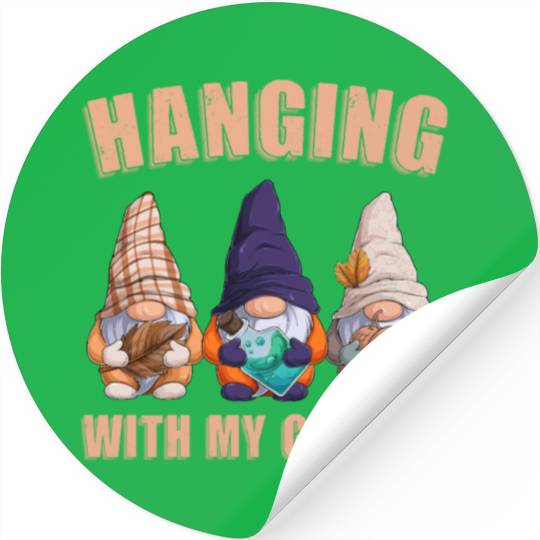 Funny Gardening Gnomes Men Women Gnome Stickers
