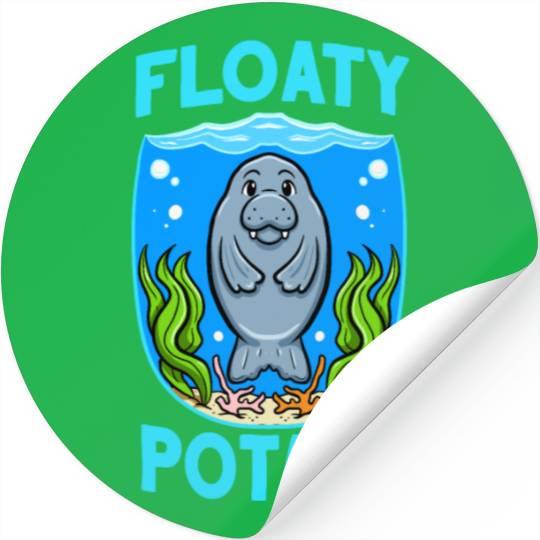 Manatees Sea Cow Floaty Potato Manatee Stickers