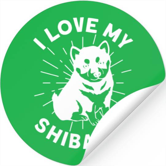 I Love My Shiba Inu Japanese Dog Breed Hunting Dog Stickers