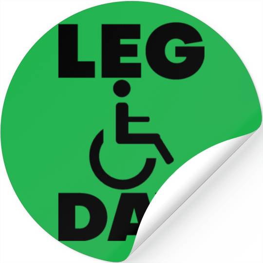 Leg Day Handicapped Wheelchair 15 Stickers