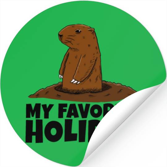 My Favourite Holiday Groundhog Stickers