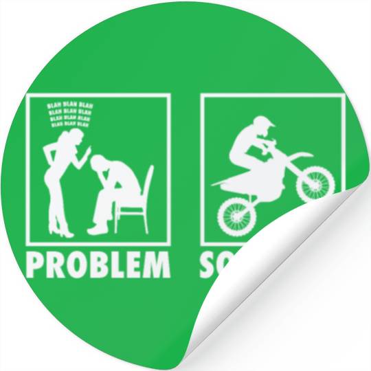 Motocross Motocross Racers Statement Problem Stickers
