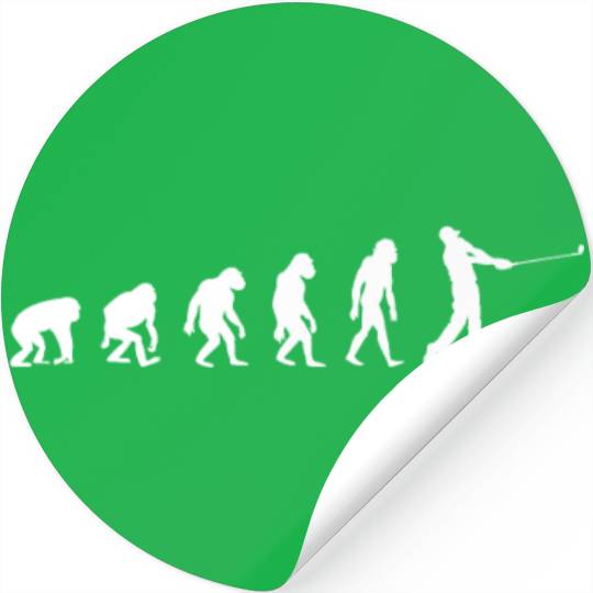 Evolution Golf Funny Golfer Humor Golfing Golf Stickers