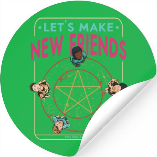 Let's Make New Friends, Retro Occult Wiccan Stickers
