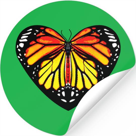 Monarch Butterfly Heart Mom Butterfly Lover Mom Stickers