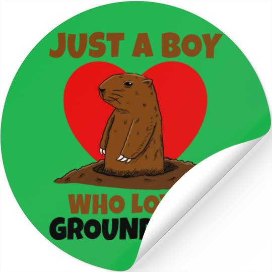 Just A Boy Who Loves Groundhog Stickers