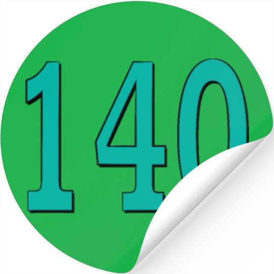 140 Blue Number Crew Stickers