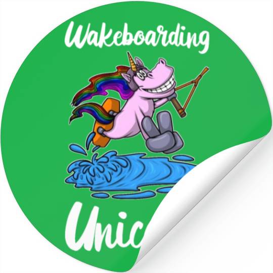 Wakeboarder Wakeboarding Unicorn Wakeboard Stickers