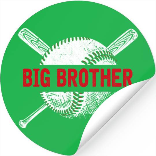 Big Baseball Brother Son Baseball Player Stickers