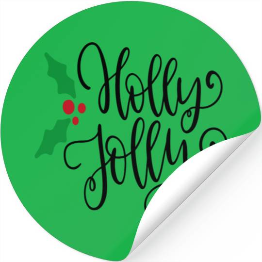 Holly Jolly Mistletoe Holiday Stickers