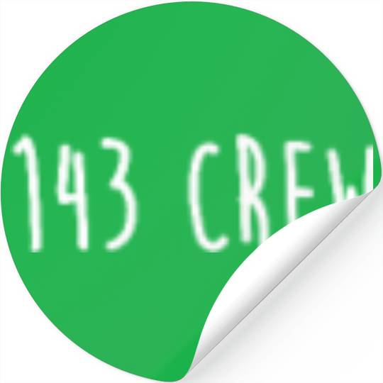 143 crew Stickers