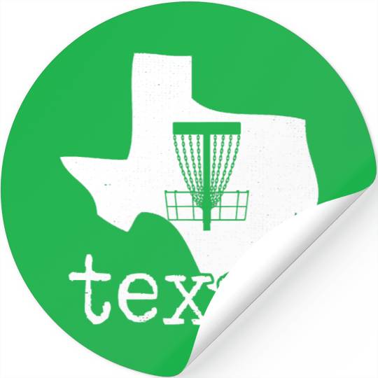 State of Texas Disc Golf Stickers Golfer Golfing