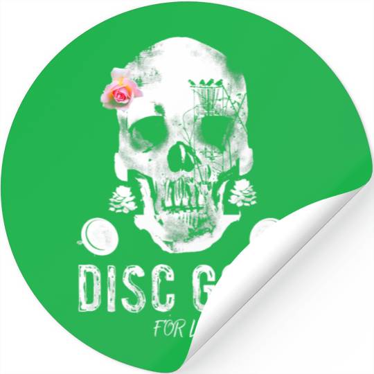 Skull Disc Golf For Life Stickers Funny Frolf Frisbee