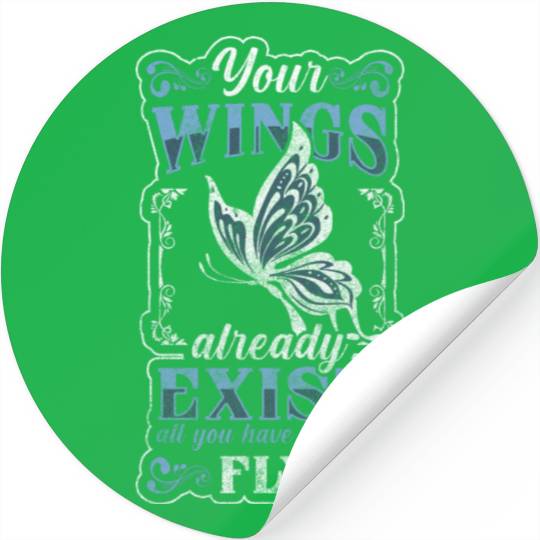 Insect Butterflies Pattern Sweet Stickers