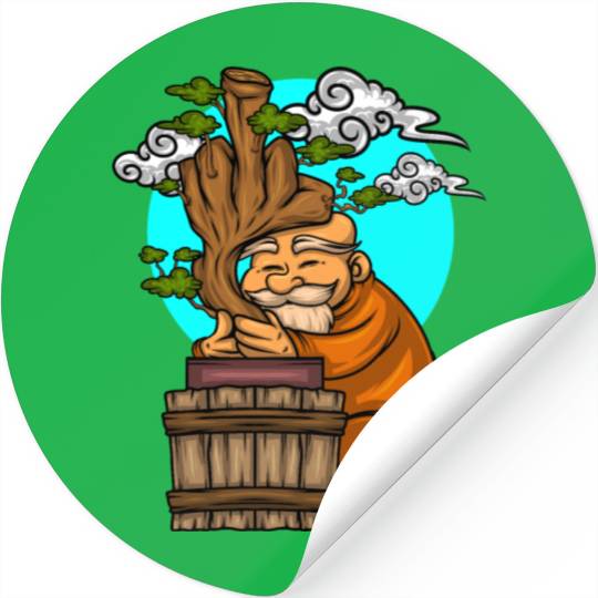 Miniature Trees Bonsai Middle Finger Stickers