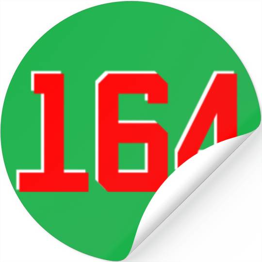 164 red and white Stickers