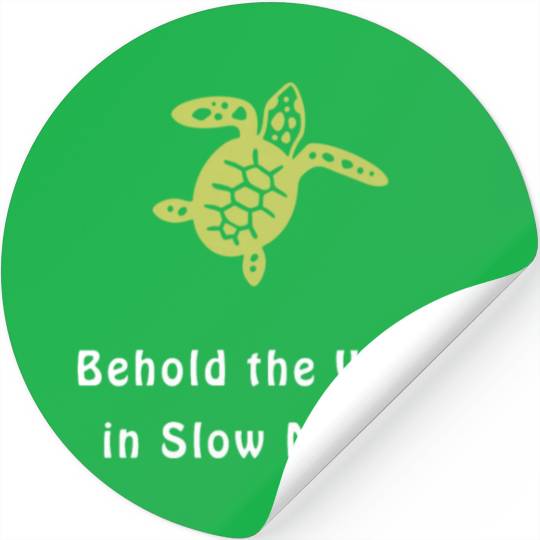 Green Sea Turtle Behold the World in Slow Motion Stickers