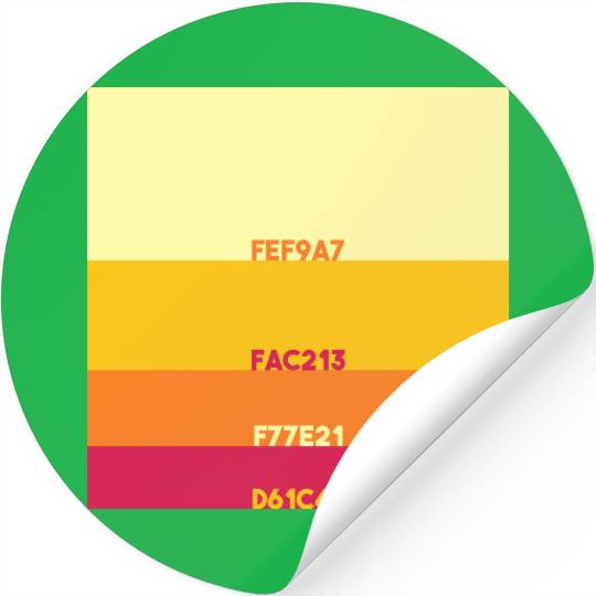 Hex Summer Sunset Stickers