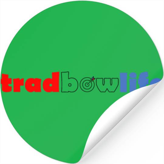 tradbowlife logo - 'bow' clear and outlined Stickers