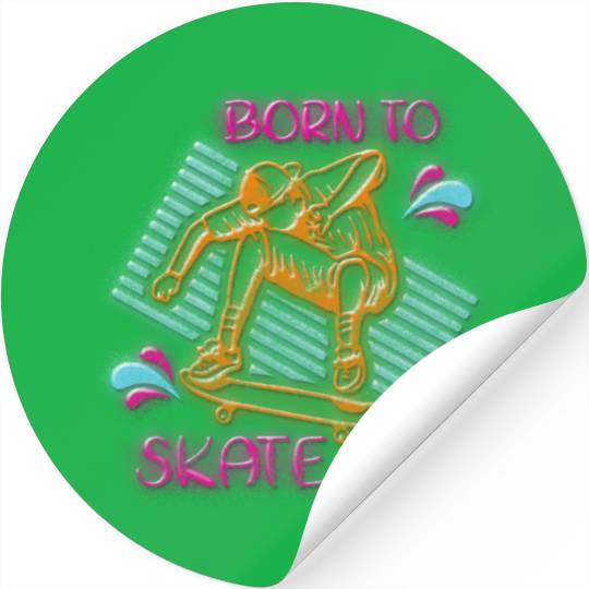 Neon Old School Stickers