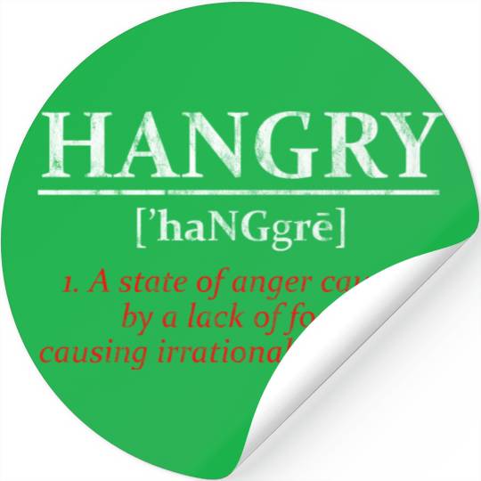 Hangry Definition 3 Stickers