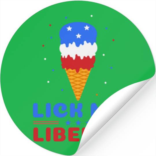 Lick my Liberty 4th of July Ice Cream Stickers