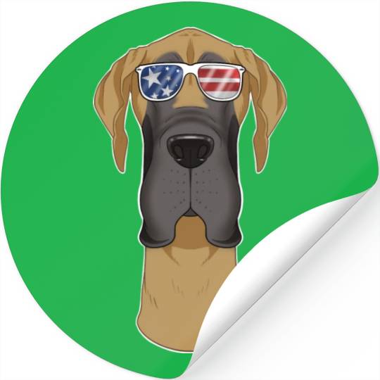 Great Dane USA Sunglasses I American Flag Great Stickers