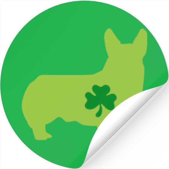Corgi St. Patrick's Day Stickers