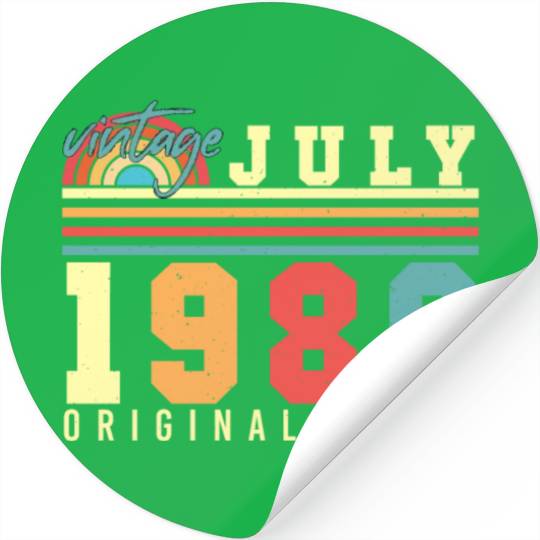 Original July 1986 Stickers