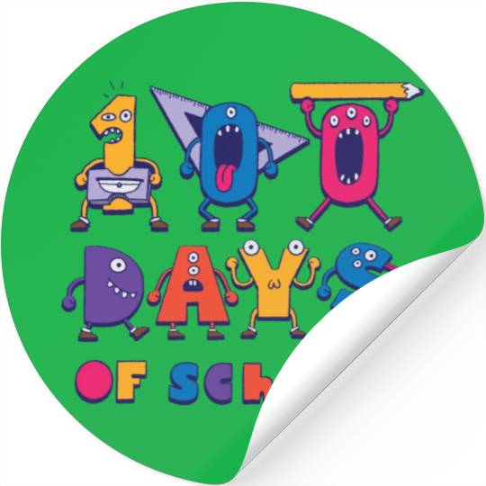 100 days of school 100 days of school gift inspira Stickers