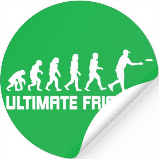 Ultimate Frisbee Evolution Disc Golf Stickers