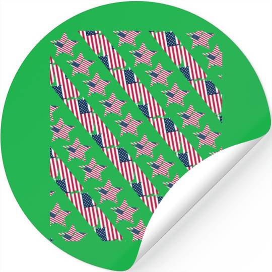 Pattern flag Independence Since 1776 Fourth July Stickers