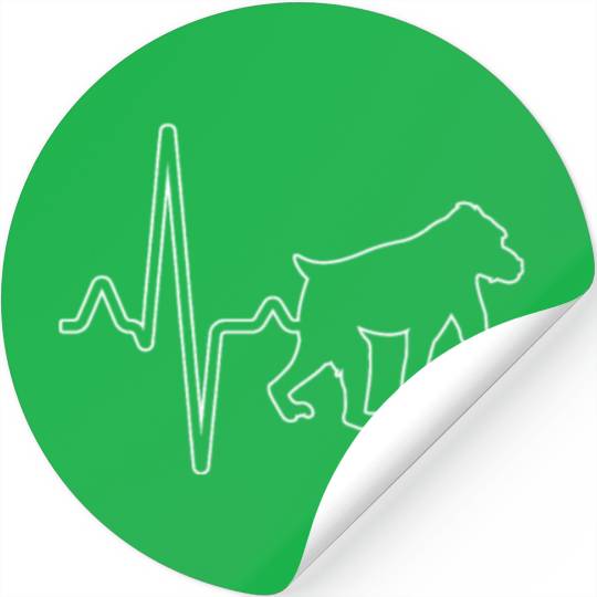 monkey heartbeat Stickers