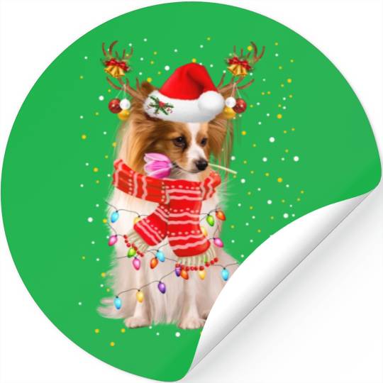 Papillion Stickers Papillion Reindeer Christmas Light