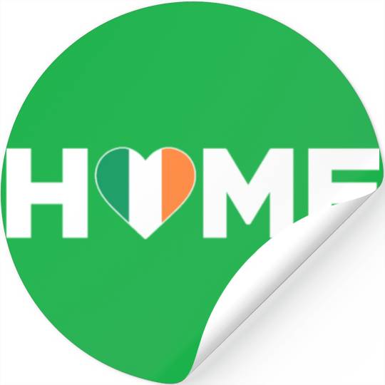 Ireland Home Country Irish Flag Ireland Heart Stickers