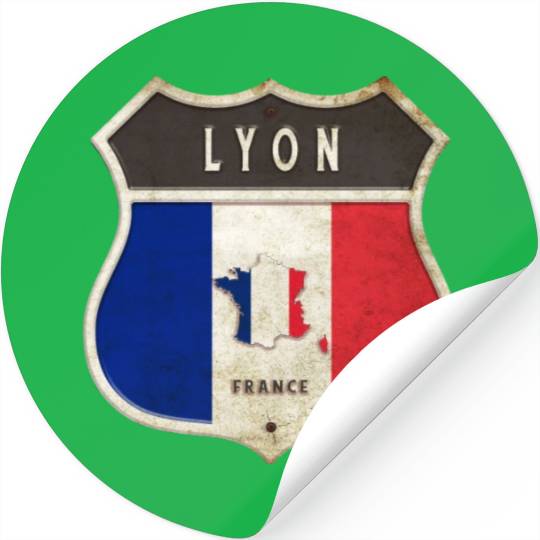 Lyon France coat of arms flags design Stickers