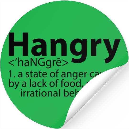Hangry Definition 2 Stickers