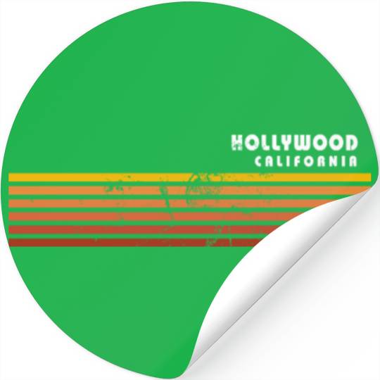 Retro Hollywood California Vintage Vacation Stickers