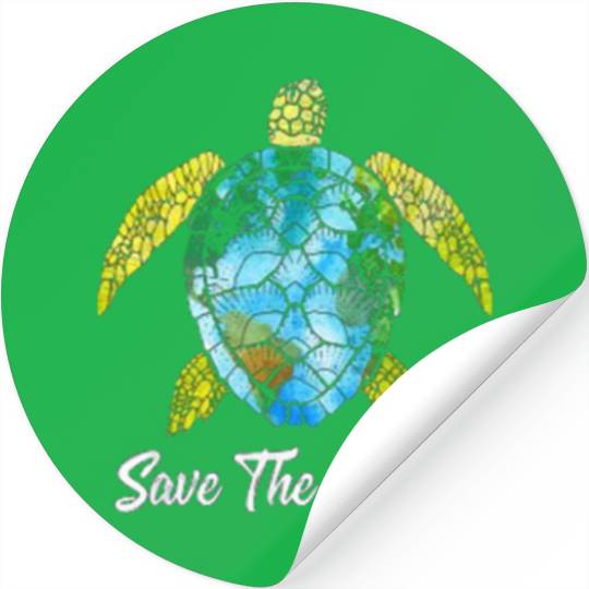 Save The Planet Earth Day Save Turtles Sea Life Stickers