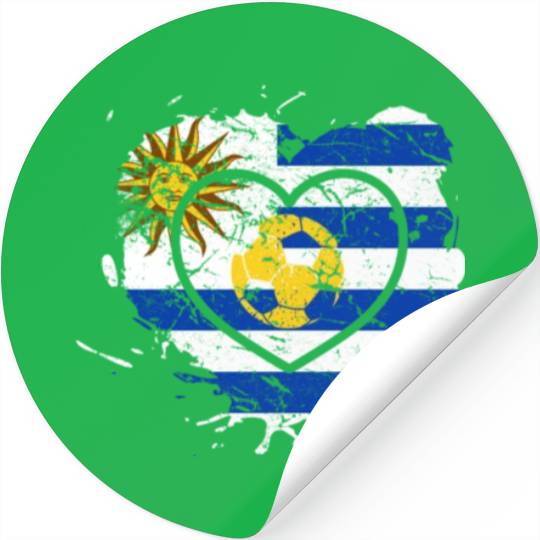I Love Uruguay, I Love Football Stickers