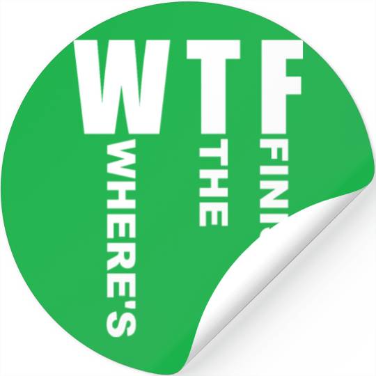 WTF Where's The Finish - Running Runner Stickers