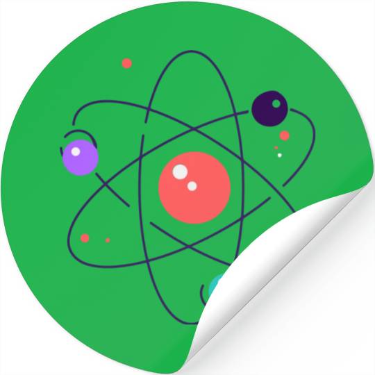 atom, physics, physic, science Stickers