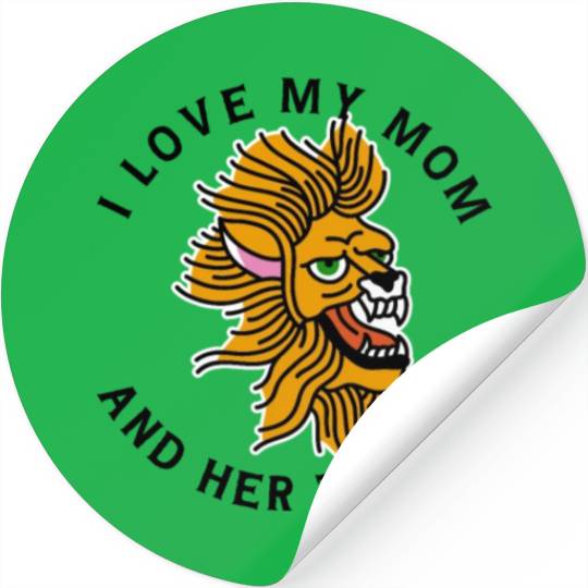 I Love my Mom and her Tattoos Kids Mother Stickers