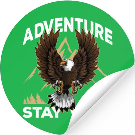 Adventure Lover Bald Eagle Natural Park Camping Stickers